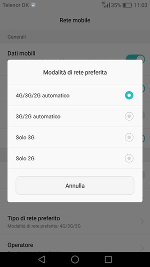 Seleziona la tua opzione preferita