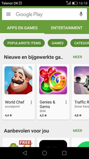 Selecteer de zoekbalk