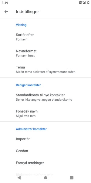 Scroll til og vælg Importér