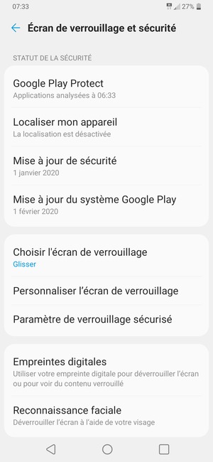 Sélectionnez Choisir l'écran de verrouillage