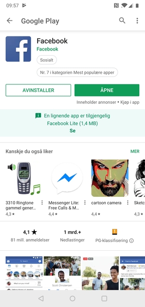 Velg ÅPNE