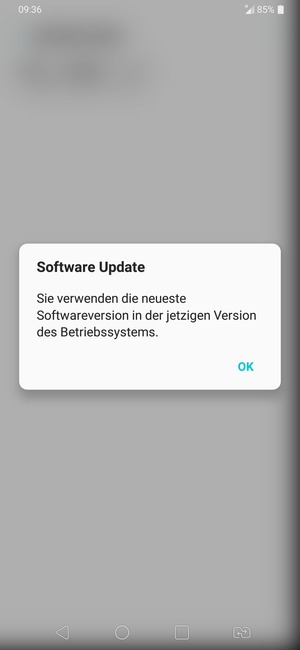 Falls Ihr Handy aktualisiert ist, wählen Sie OK