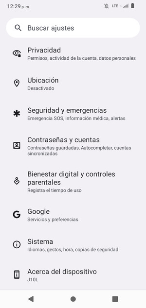 Desplácese y seleccione Sistema