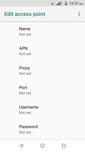 Enter Internet information