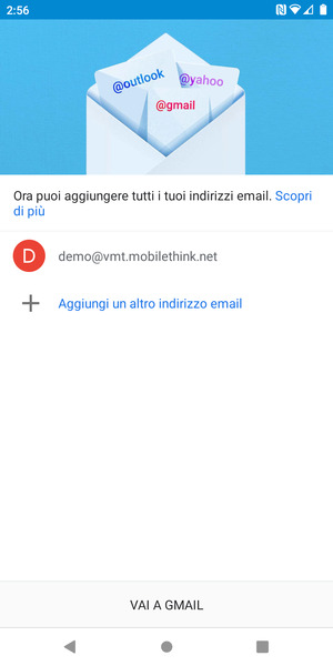 Seleziona VAI A GMAIL