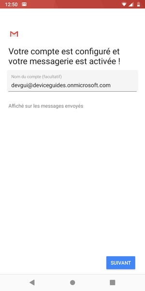 Donnez un nom à votre compte et sélectionnez SUIVANT