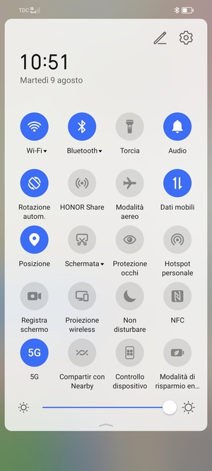 Disattiva Wi-Fi e Bluetooth