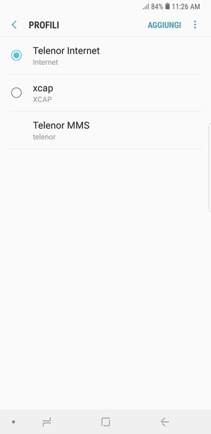Seleziona il tasto Menu