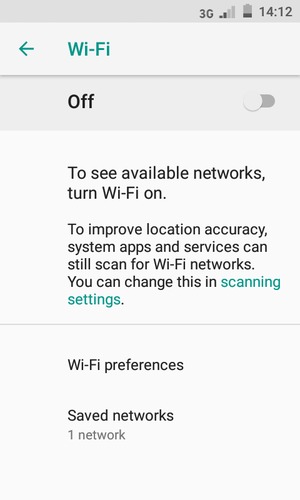 Turn Wi-Fi on