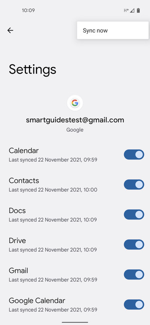 Select Sync now