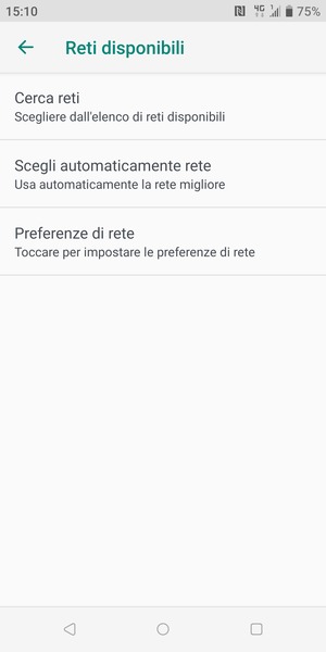 Seleziona Cerca reti