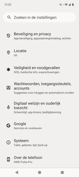 Scroll naar en selecteer Systeem