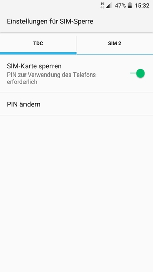 Wählen Sie Public und PIN ändern