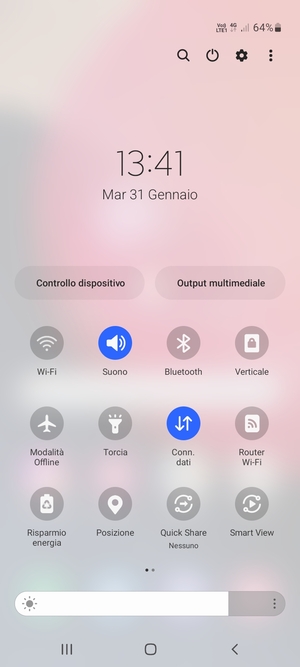 Seleziona il tasto Menu