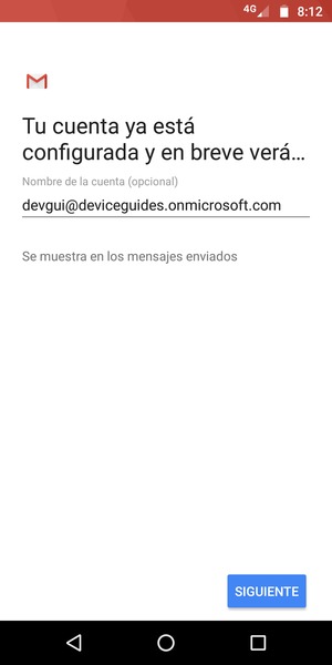 Déle a su cuenta un nombre y seleccione SIGUIENTE