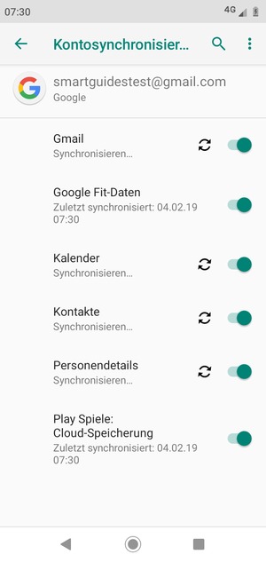 Ihre Daten werden synchronisiert