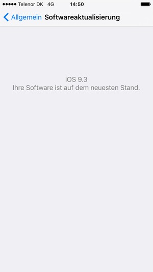 Falls Ihr iPhone aktualisiert ist, wird Ihnen der folgende Bildschirm angezeigt.