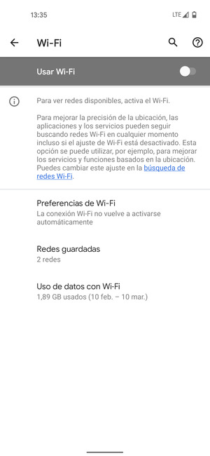Active Usar Wi-Fi
