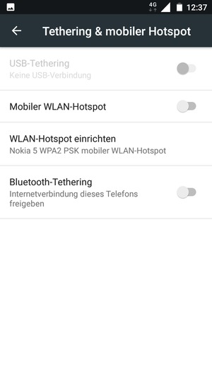 Wählen Sie WLAN-Hotspot einrichten