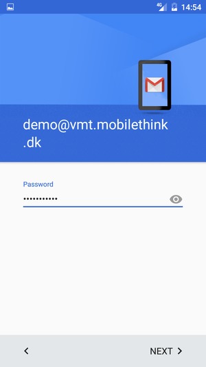 Enter your password and select NEXT