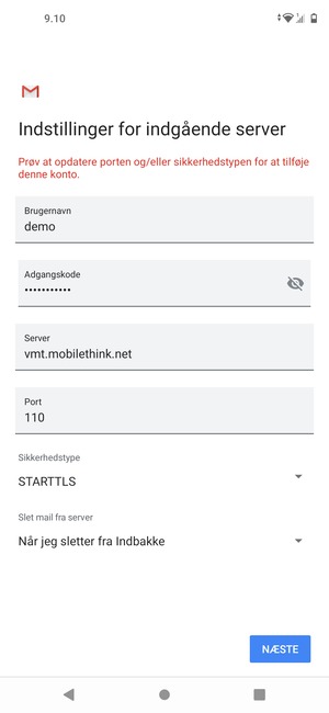 Vælg Sikkerhedstype