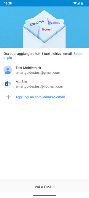 Seleziona VAI A GMAIL