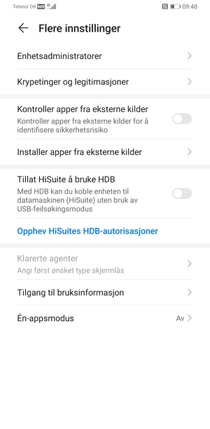 Velg Krypteringer og legitimasjoner