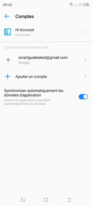 Sélectionnez votre compte Google