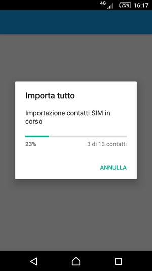 I tuoi contatti verranno salvati sul tuo account Google, e salvati sul tuo telefono la prossima volta che Google sarà sincronizzato.