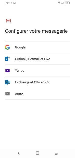 Sélectionnez Google