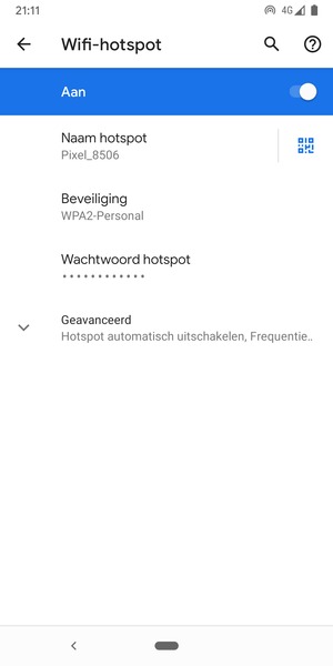 Uw telefoon is nu geïnstalleerd voor gebruik als modem