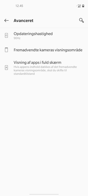 Vælg Opdateringshastighed