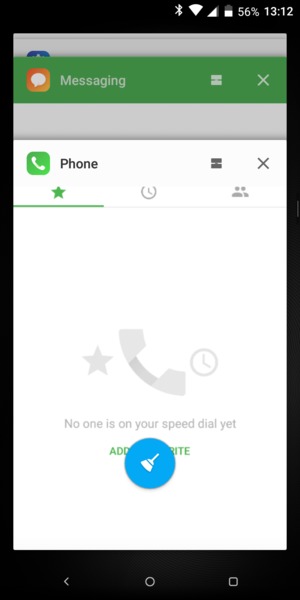 Select the Delete icon to close all running apps