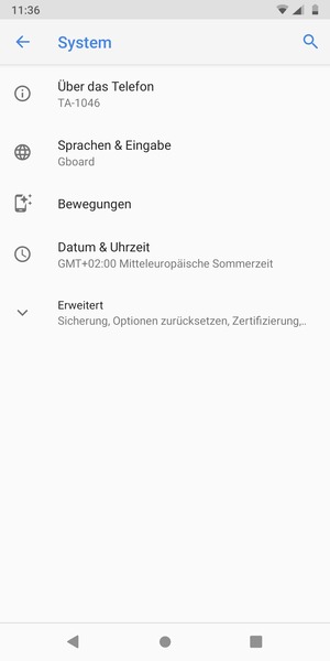 Wählen Sie Erweitert