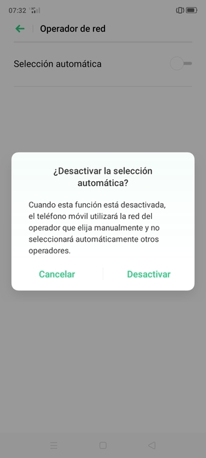 Seleccione Desactivar