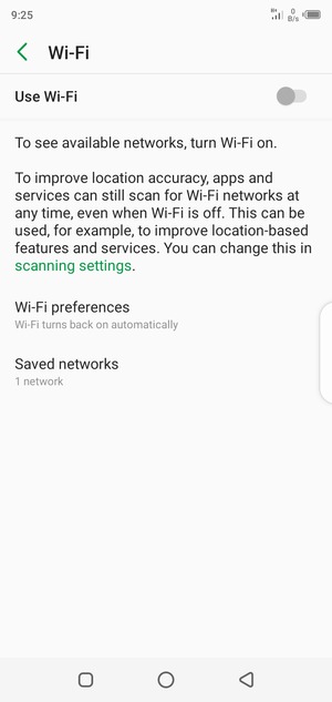 Turn Wi-Fi on