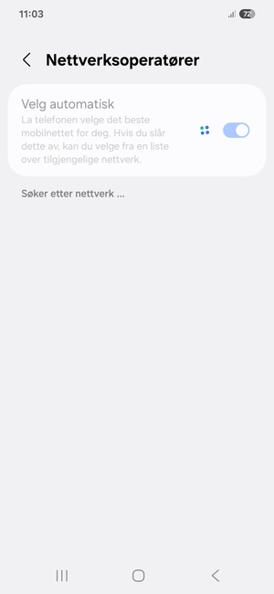 Vent til søket er ferdig