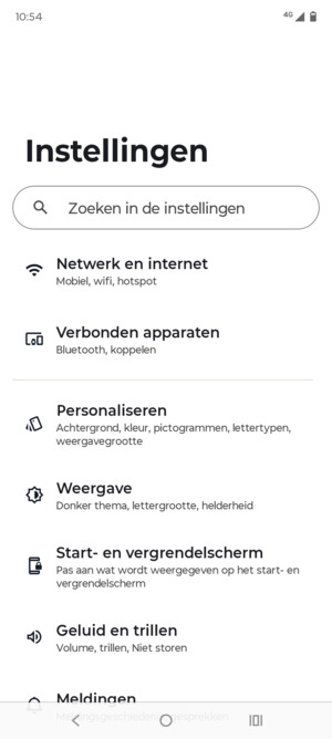 Selecteer Netwerk en internet