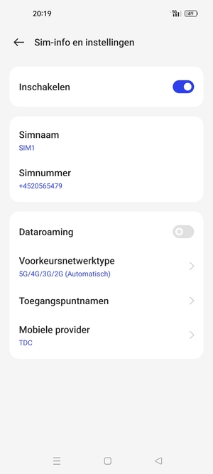 Om van netwerk te wisselen in geval van netwerkproblemen, selecteert u Mobiele provider