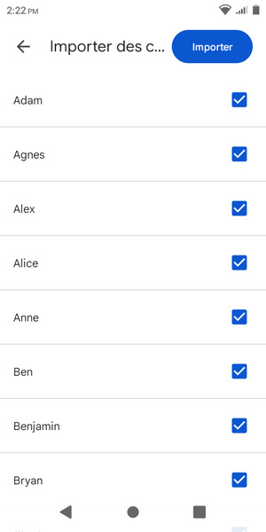 Sélectionnez Importer