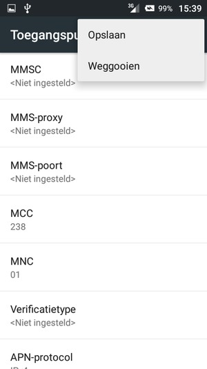 Selecteer Opslaan