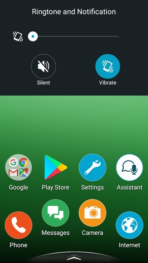 Select Vibrate to change to vibration mode