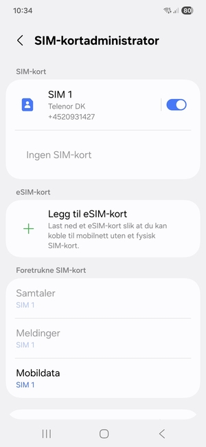 Velg Legg til eSIM-kort