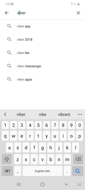 Ange app-namnet och välj Sök