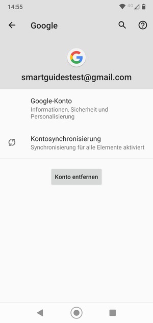 Wählen Sie Kontosynchronisierung