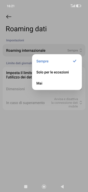 Seleziona la tua opzione preferita