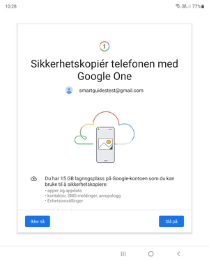 Velg Slå på