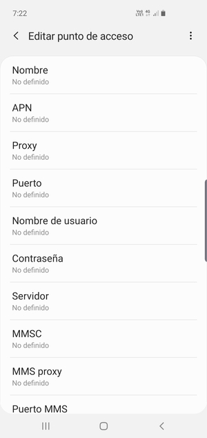 Introduzca la información de MMS