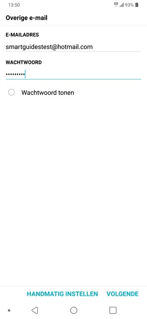 Voer uw e-mailadres en wachtwoord in. Selecteer VOLGENDE