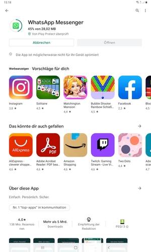 Warten Sie, bis der Installationsprozess  beendet ist